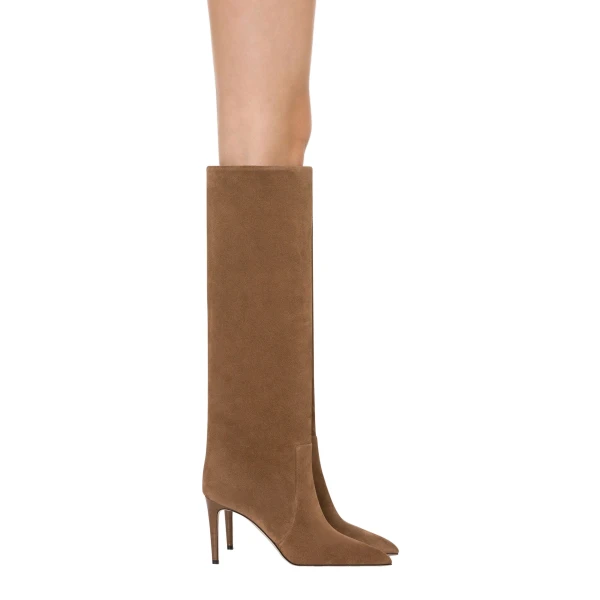 Stiletto 85 Boots in Sigaro Suede - Image 6