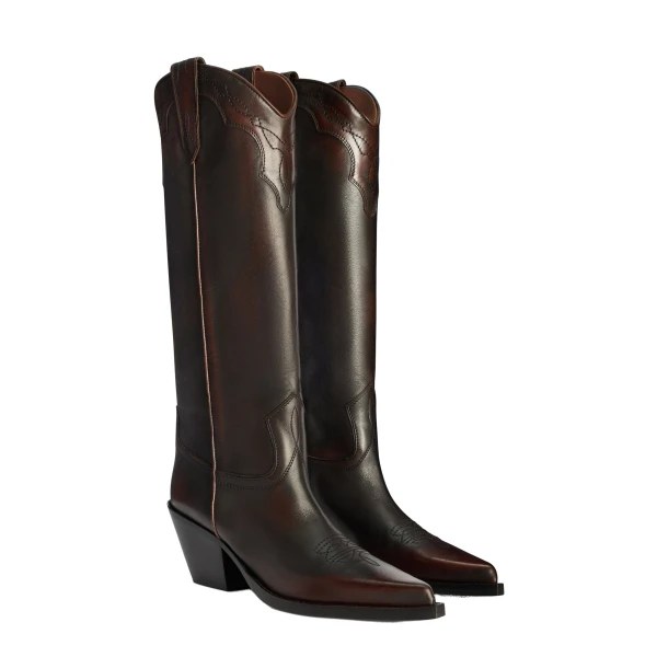 Tucson 60 Boots in Rouge Noir Brushed Leather - Image 2