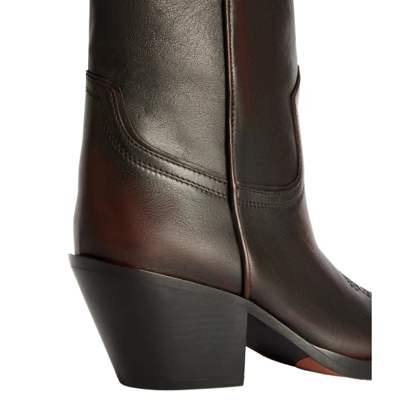 Tucson 60 Boots in Rouge Noir Brushed Leather - Image 4