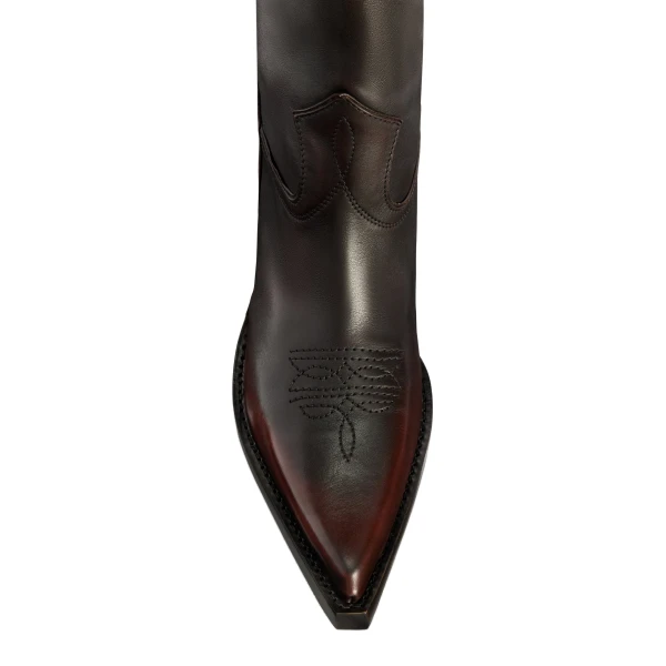 Tucson 60 Boots in Rouge Noir Brushed Leather - Image 5