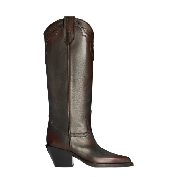 Paris Texas Tucson 60 Boots in Rouge Noir Brushed Leather
