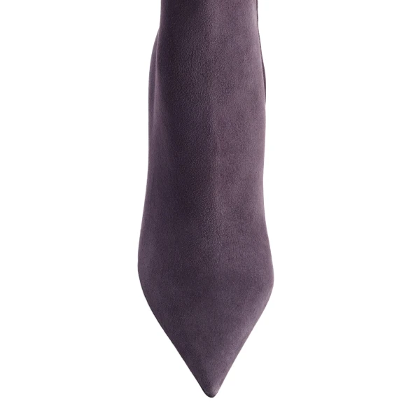 Vera 105 Ankle Boots in Violet Black Suede - Image 5