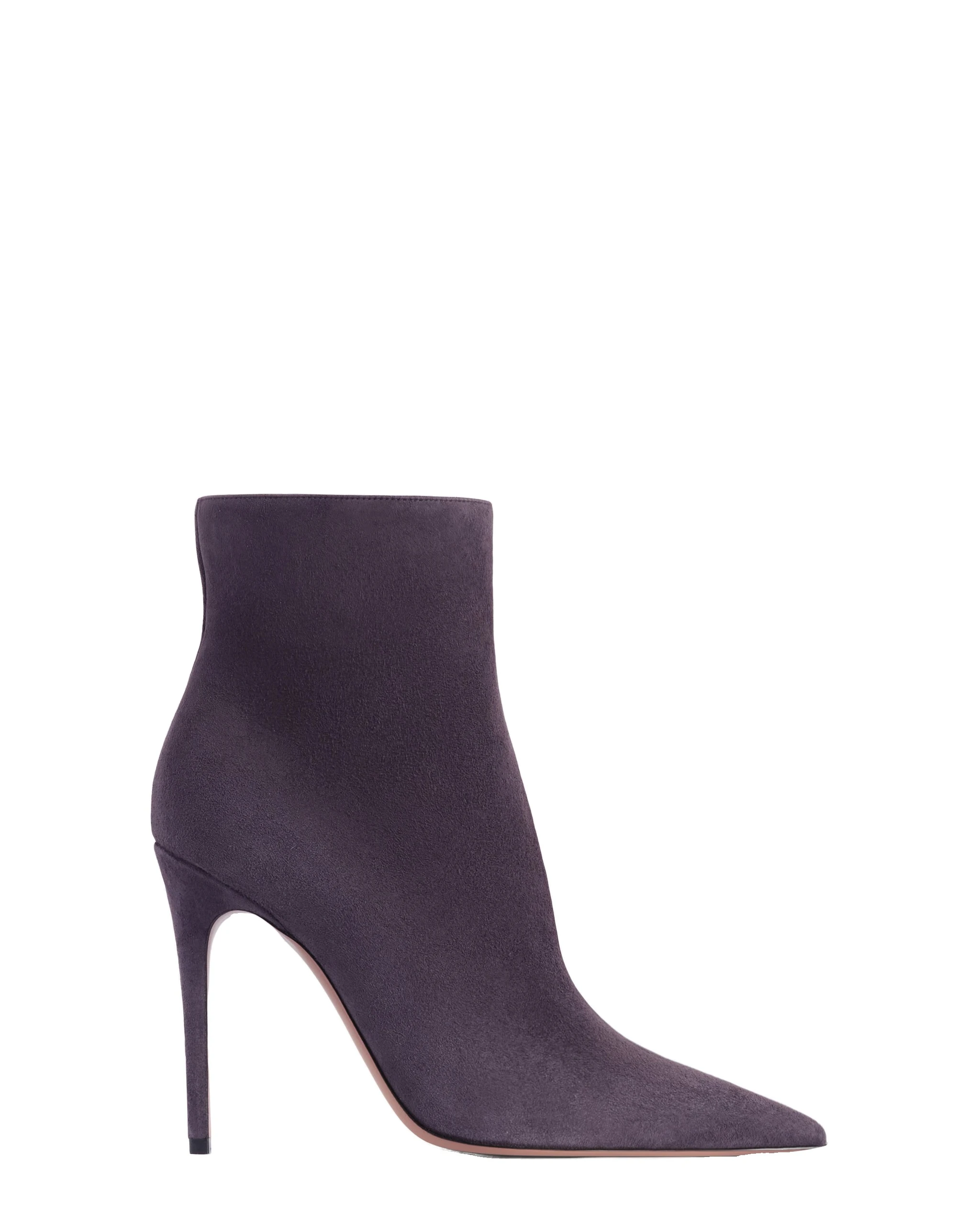 Paris Texas Vera 105 Ankle Boots in Violet Black | Luxury Shoes Paris Texas Vera 105 Ankle Boots in Violet Black Suede