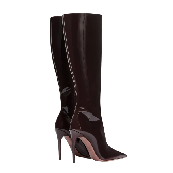 Vera 105 Boots in Dark Rouge Noir Patent Leather - Image 3