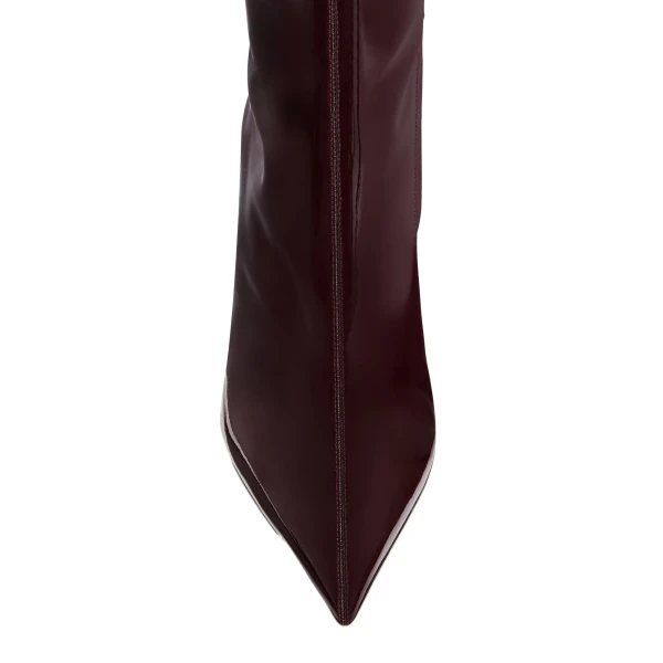 Vera 105 Boots in Dark Rouge Noir Patent Leather - Image 5