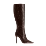 Paris Texas Vera 105 Boots in Ebano Croc-Embossed Leather