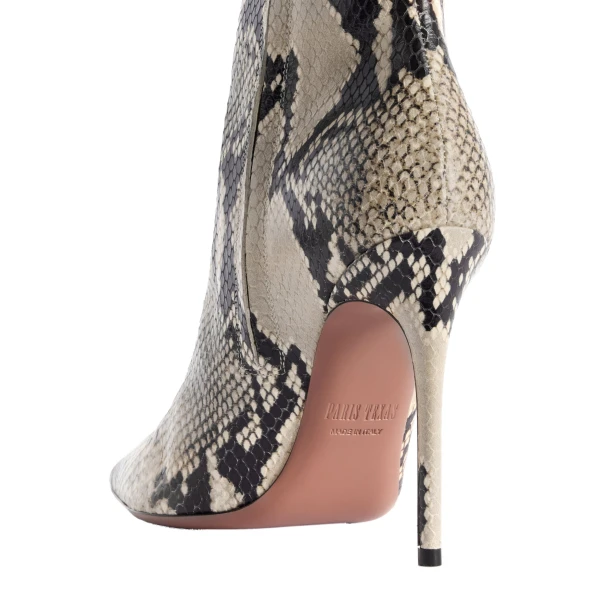 Vera 105 Boots in Natural Python-Print Leather - Image 4