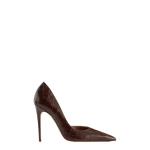 Paris Texas Vera 105 Pumps in Ebano Croc-Embossed Leather