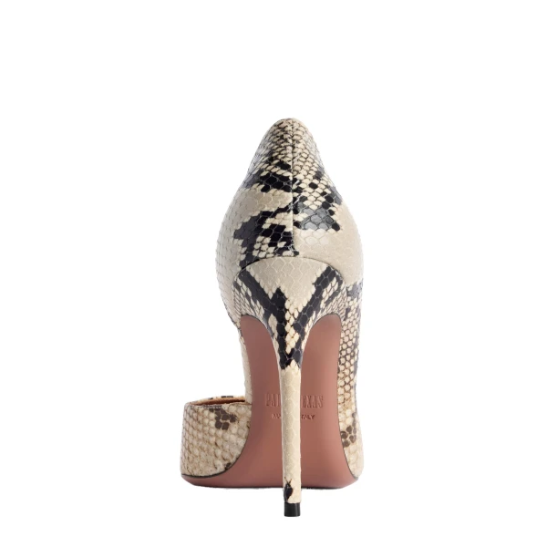 Vera 105 Pumps in Natural Python-Print Leather - Image 4