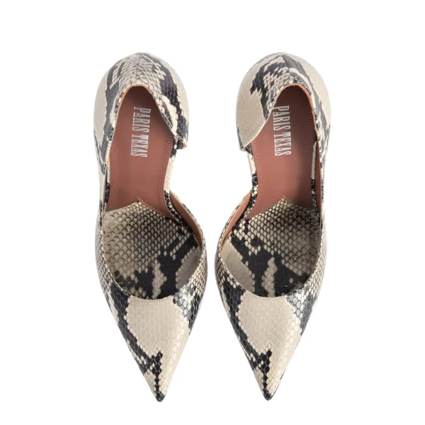 Vera 105 Pumps in Natural Python-Print Leather - Image 5