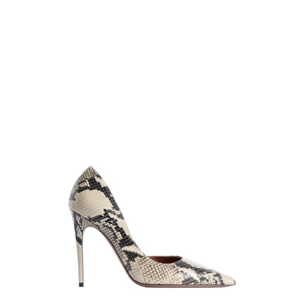 Paris Texas Vera 105 Pumps in Natural Python-Print Leather