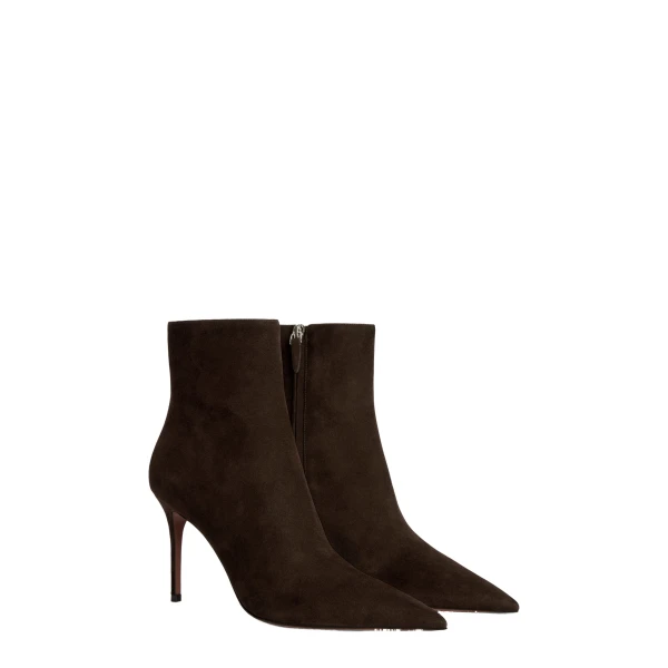 Vera 85 Ankle Boots in Ebony Suede - Image 2