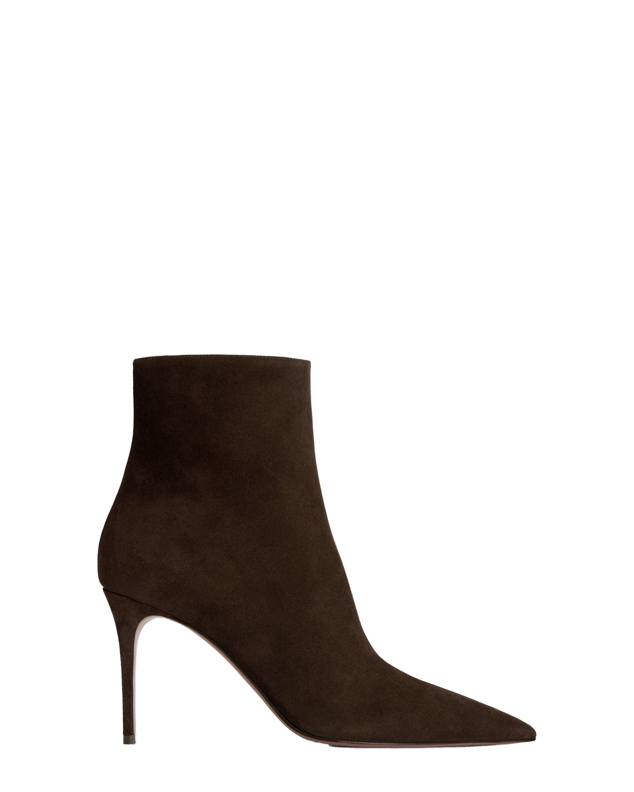 Paris Texas Vera 85 Ankle Boots in Ebony | Luxury Shoes Paris Texas Vera 85 Ankle Boots in Ebony Suede