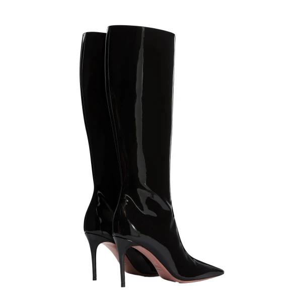 Vera 85 Boots in Black Patent Leather - Image 3