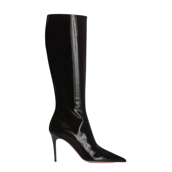 Vera 85 Boots in Black Patent Leather