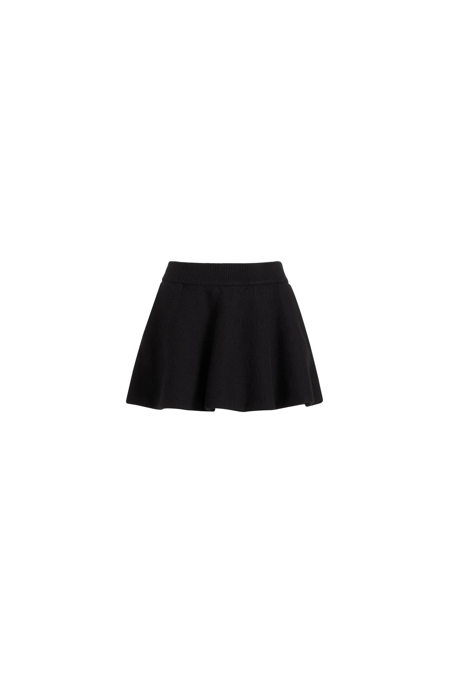 Patou A-line mini skirt in Black wool | Skirts | Luxury Shoes Patou A-line mini skirt in Black wool