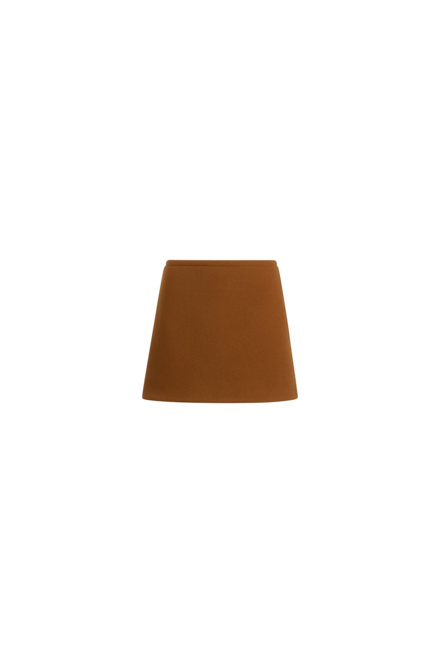 Patou A-line mini skirt in Mahogany sustainable wool blend | Skirts | Luxury Shoes Patou A-line mini skirt in Mahogany sustainable wool blend