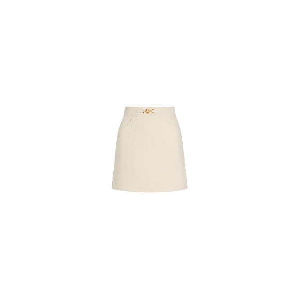A-line mini skirt in Natural denim