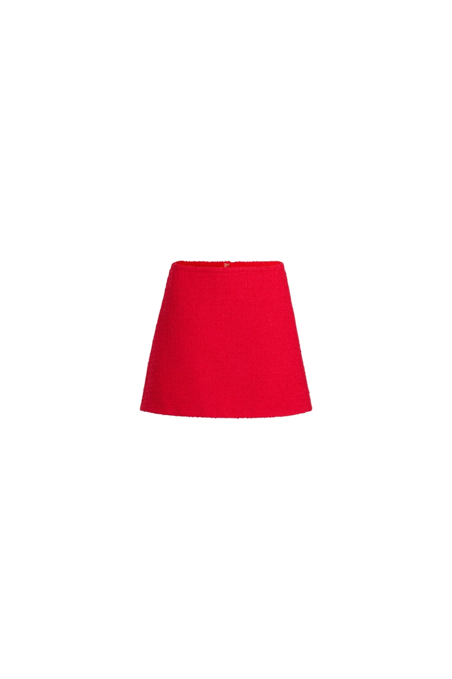 Patou A-line mini skirt in Scarlet Red sustainable wool blend tweed | Skirts | Luxury Shoes Patou A-line mini skirt in Scarlet Red sustainable wool blend tweed