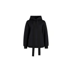 Patou Archive grosgrain hoodie in Black organic cotton