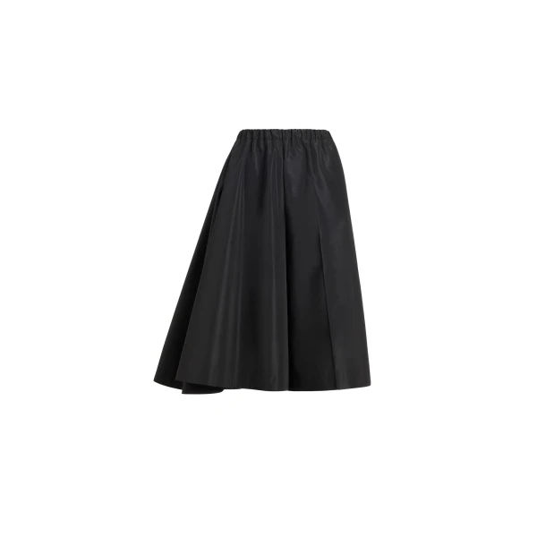 Patou Asymmetric bermuda shorts in Black recycled faille