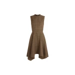 Patou Asymmetric midi dress in Autumn Prince of Wales
