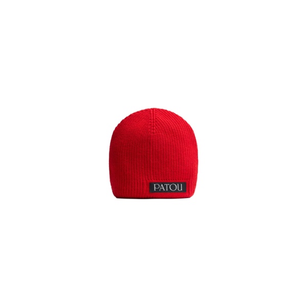 Patou Beanie in Madder Red wool and cashmere