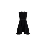 Patou Belted midi dress in Black wool