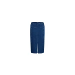 Patou Belted midi skirt in Ink Blue cotton denim