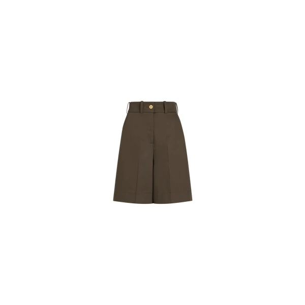 Bermudas in Java Brown organic cotton gabardine