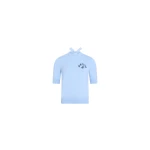 Patou Blended cotton short sleeve sweater in Riviera Blue