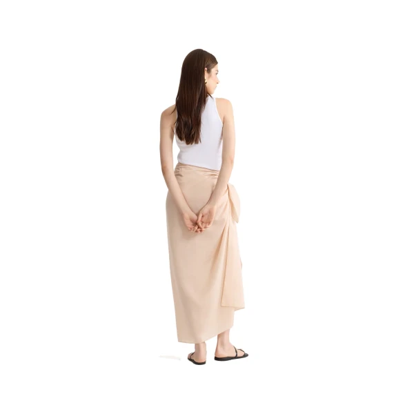 Blended silk pareo in Shell Beach Stripes - Image 4