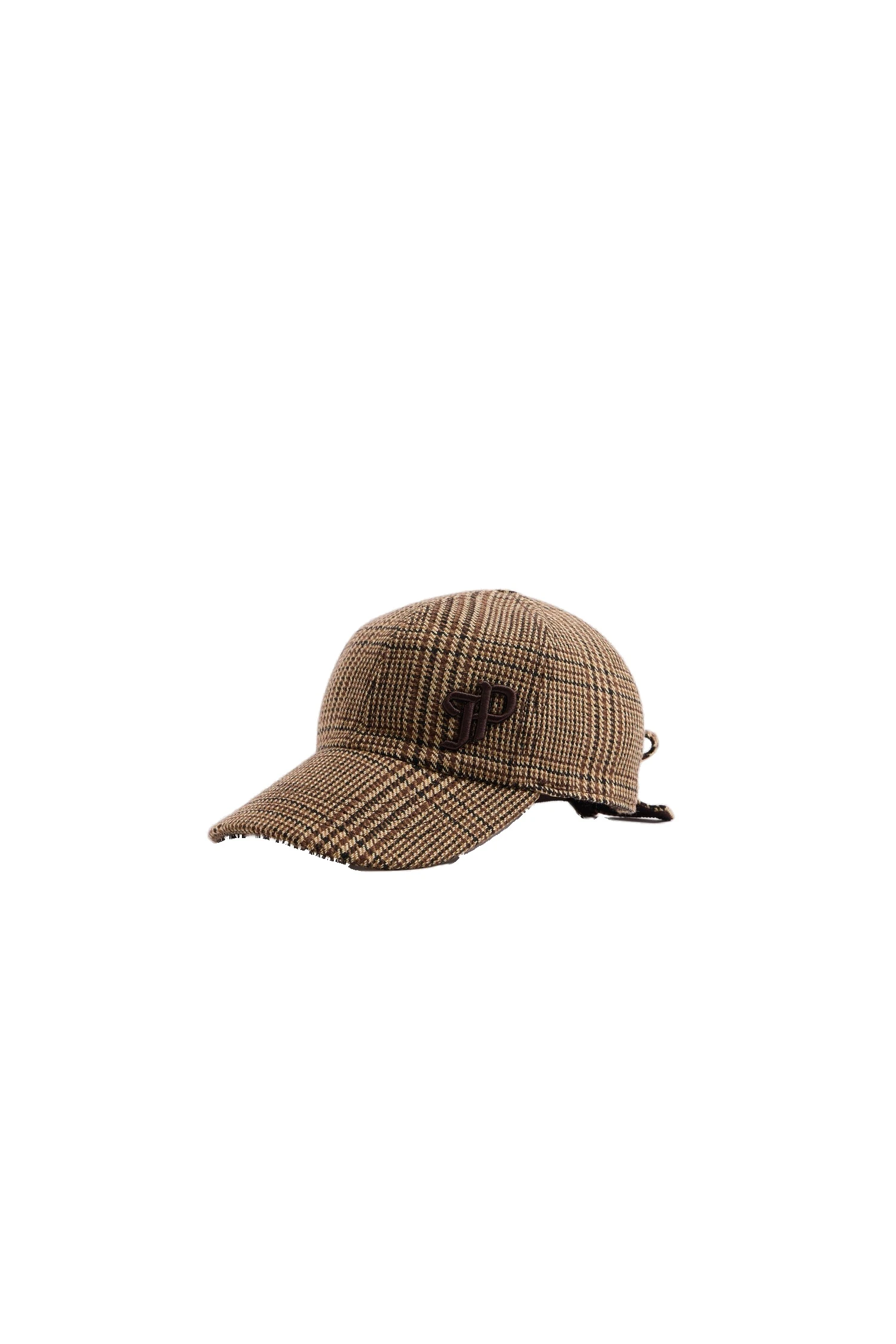 Patou Bow cap in Autumn Prince of Wales | Accessories | Luxury Shoes Patou Bow cap in Autumn Prince of Wales
