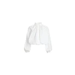 Patou Bubble blouse in White organic cotton poplin