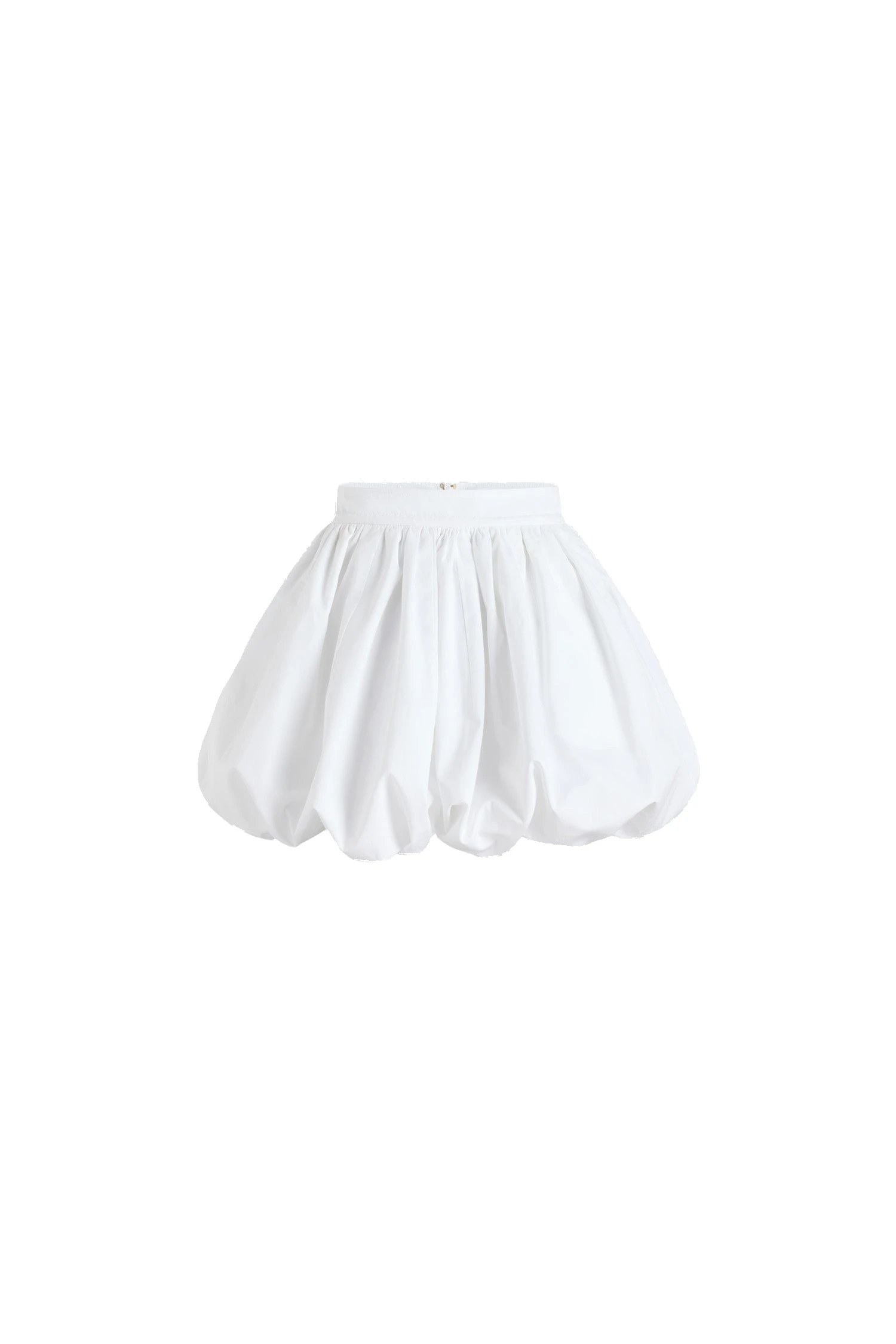 Patou Bubble mini skirt in White organic cotton poplin | Skirts | Luxury Shoes Patou Bubble mini skirt in White organic cotton poplin