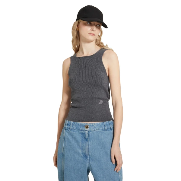 Cargo trousers in Ice Blue organic cotton denim - Image 4