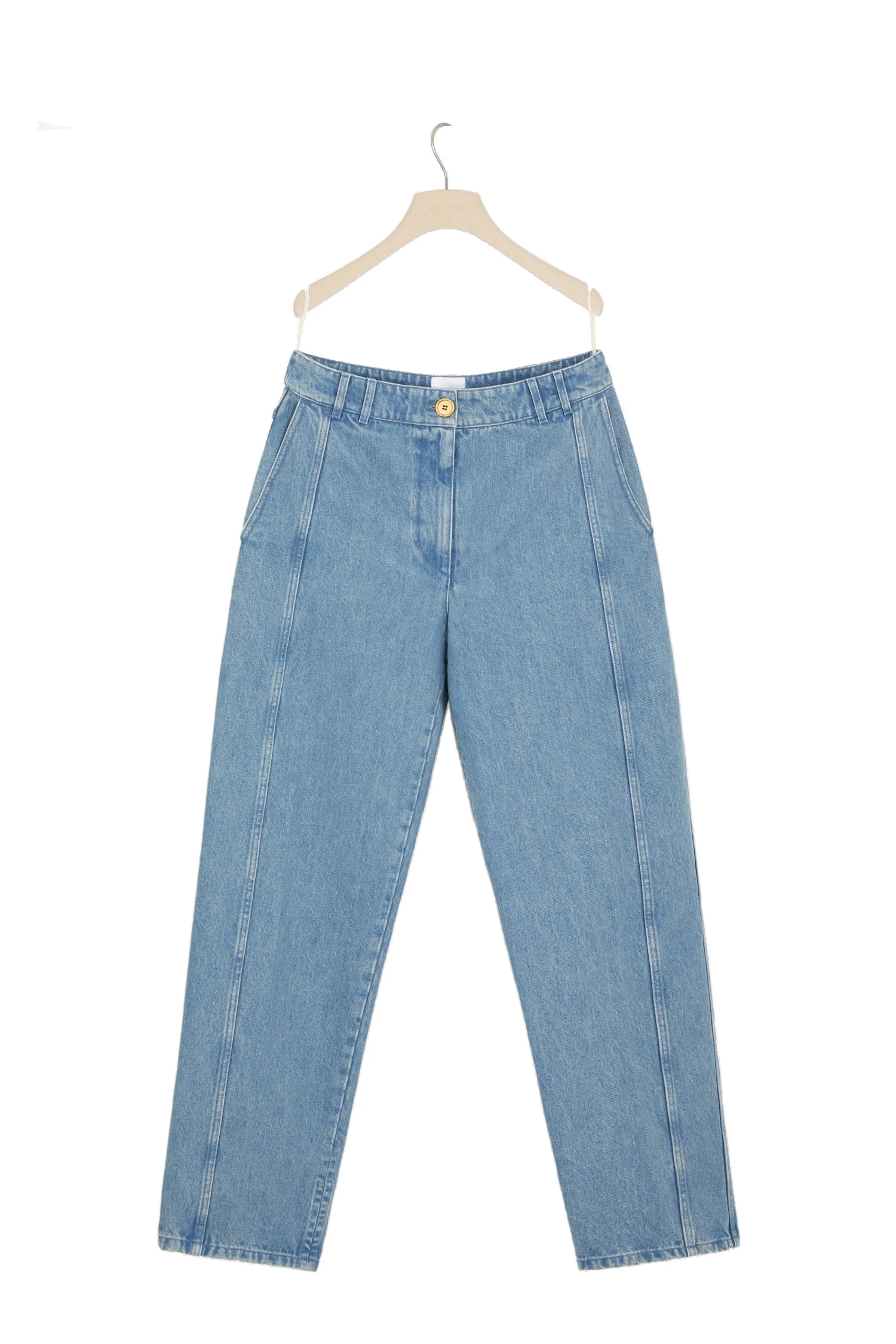 Patou Cargo trousers in Ice Blue organic cotton denim | Pants | Luxury Shoes Patou Cargo trousers in Ice Blue organic cotton denim