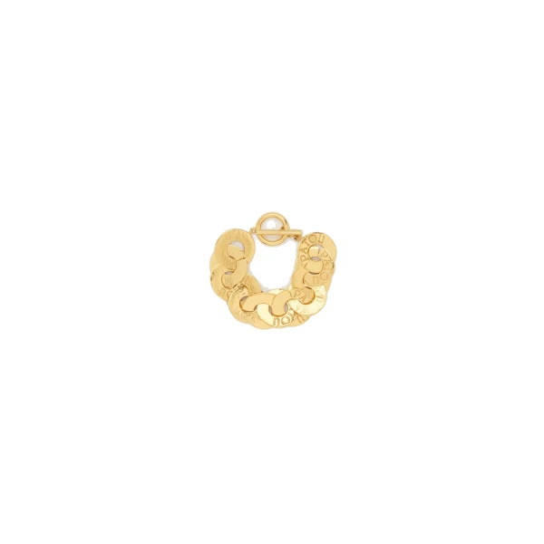 Coin bracelet in gold-plated brass