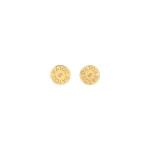Patou Coin earrings in gold-plated brass