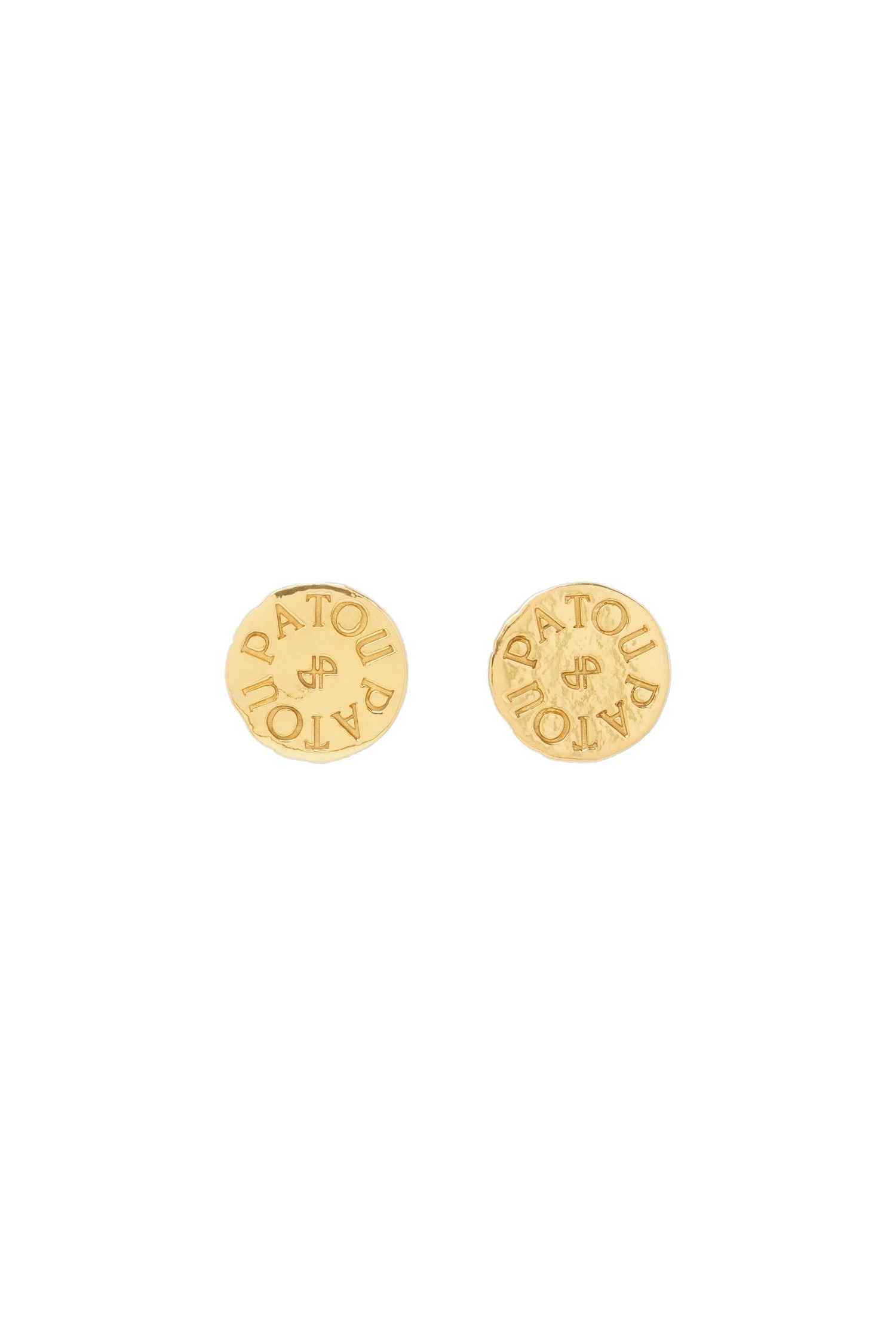 Patou Coin earrings in gold-plated brass | Jewelry | Luxury Shoes Patou Coin earrings in gold-plated brass