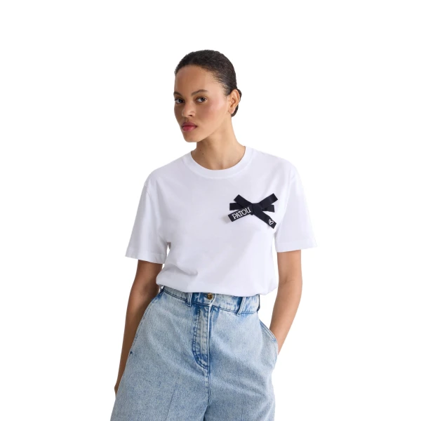 Cotton blend denim bermuda shorts in Riviera Sky Blue - Image 4