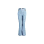 Patou Cotton blend flare denim trousers in Riviera Sky Blue
