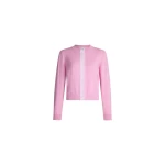 Patou Cotton poplin short cardigan in Bougainvillea Pink