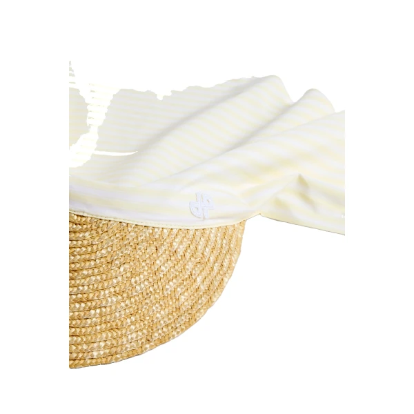 Cotton scarf cap in Lemonade Stripes - Image 2