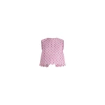 Patou Crop top in Small Provence Pink printed quilted sustainable viscose blend