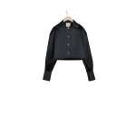 Patou Cropped jacket in Black satin