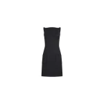 Patou Eco-friendly blended wool strapless sheath dress in Black
