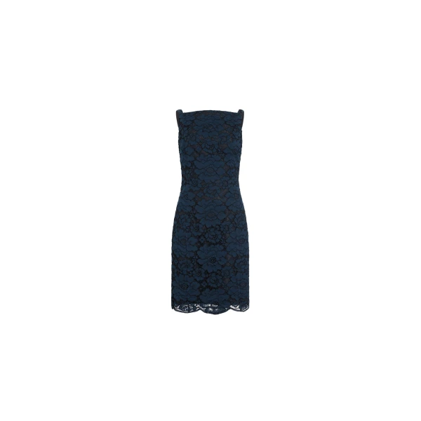 Patou Eco-friendly cotton blend midi sheath dress in Deep Sea Blue