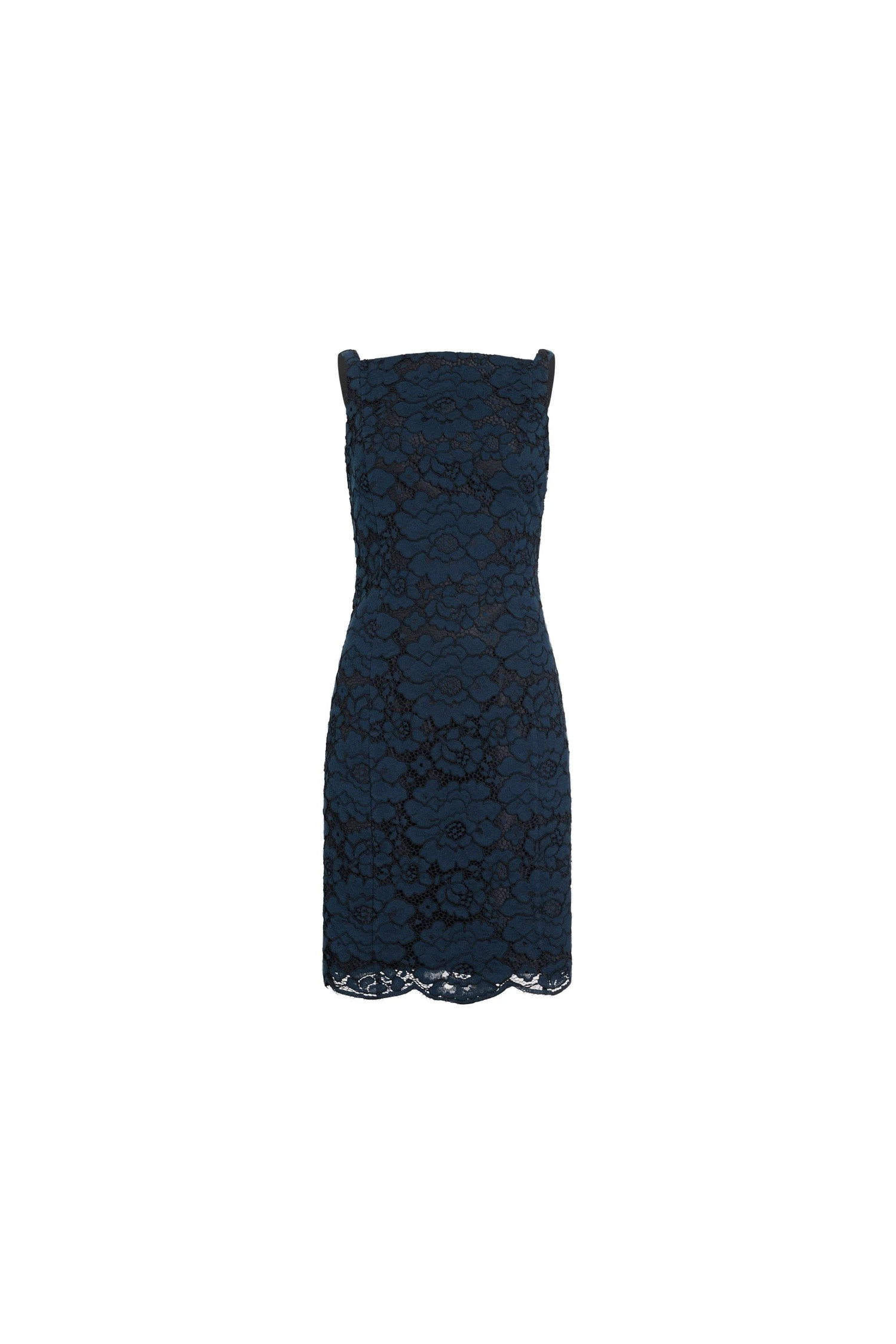 Patou Eco-friendly cotton blend midi sheath dress in Deep Sea Blue | Dresses | Luxury Shoes Patou Eco-friendly cotton blend midi sheath dress in Deep Sea Blue