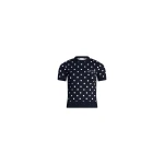 Patou Eco-friendly cotton blend polka dot t-shirt in Meteorite Blue